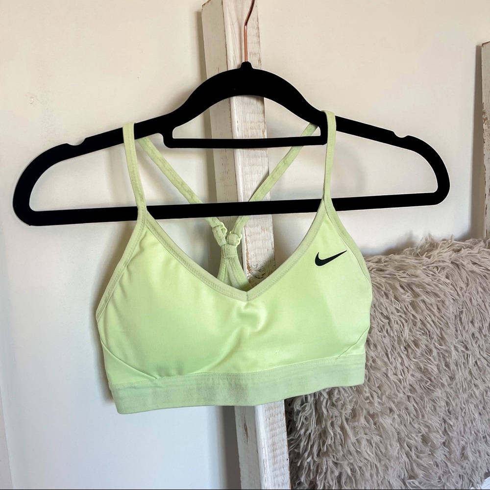 Nike neon green sports bra
